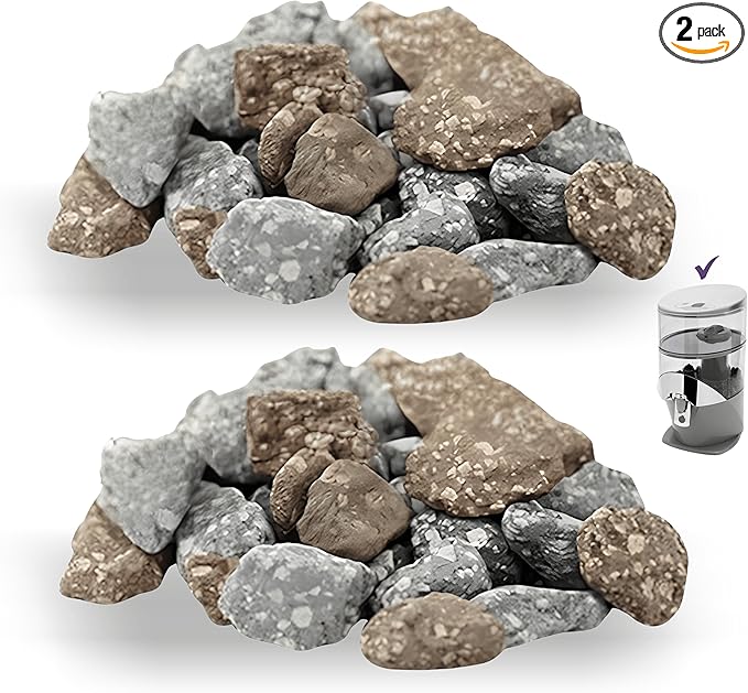 Mineral Stones Replacement 13562 for Nikken Water Filter Replacement,Home Water Filtration System Rocks and Minerals,Alkaline Drinking Remineralizer for Kitchen Countertop Dispenser & Purifier, 2 Pack