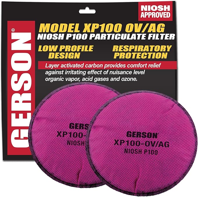 GERSON Respirator Mask, N95 Mask Replacement Filter & Pad Retainers