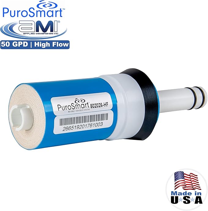 PuroSmart Replacement RO Membrane High Flow System | High Flow 50 GPD | Fits Countertop and Faucet Mount Systems Applied Membranes, Inc. Model 502026-HF