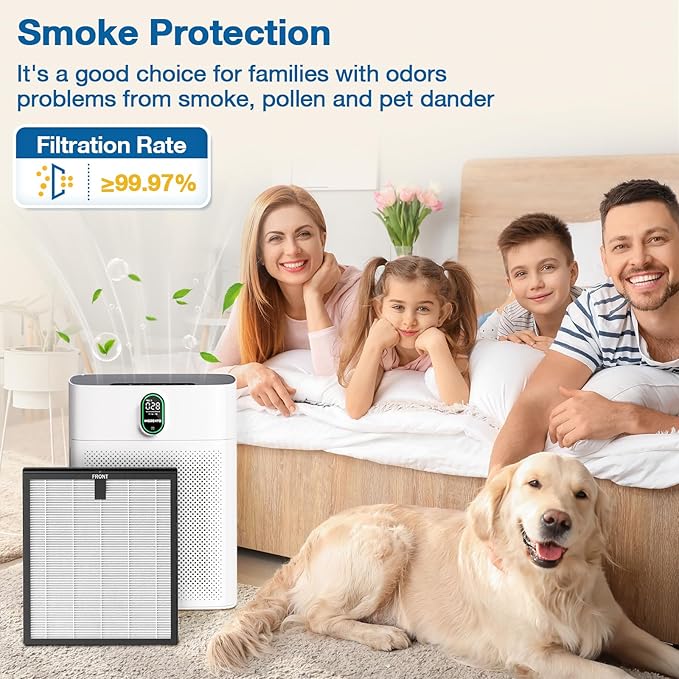 4 Pack HY4866 Replacement Filters for MORENTO/WESTHEY HY4866 Air Purifier and YIOU M1 Air Purifier, 3-in-1 H13 True HEPA Filter High-Efficiency Activated Carbon Filter, Enhanced Version