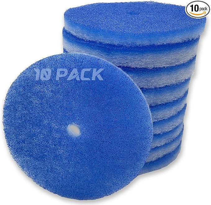 10 Pack RV Air Conditioner Filter 5.25” Round RV AC Filters Replacement with Central Hole MERV 8 Rated RV Vent Filters