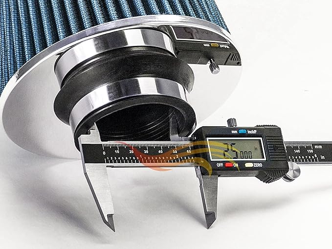 BLUE 2.5" 63.5 mm Inlet Cold Air Cone Replacement Performance Washable Clamp-On Dry Air Filter