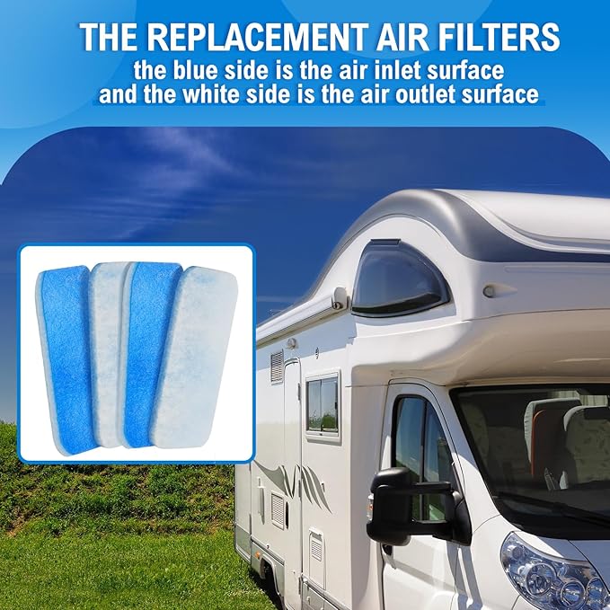 10 Pack RV AC Filters for Air Conditioner Vent 10 RV Filters Replacement for Air Conditioner Vent Compatible with MERV 6 AC Filter(12.9 x 5.5 Inch)