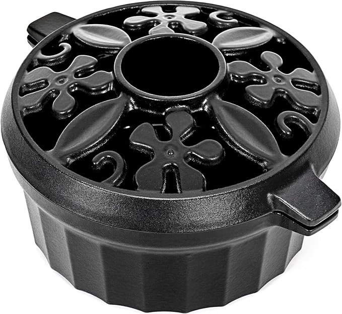 G GOOD GAIN Wood Stove Steamer - Cast Iron Round Bowl Fire Place Stove Humidifier Pot with Large Opening Top for Home Heating Decorative | Matte Finish & 2.7 Quart, Black