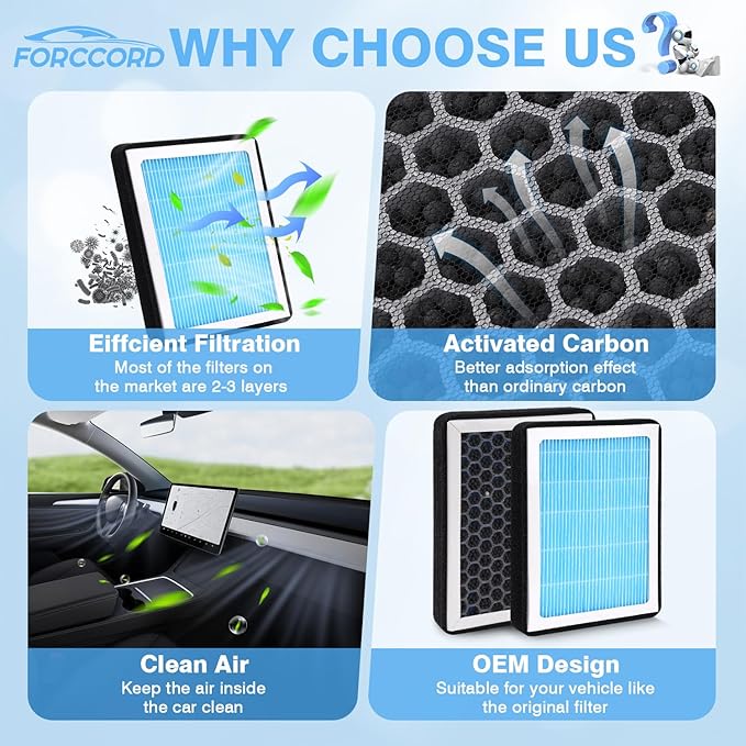 2-Pack HEPA Cabin Air Filter Fits for Mazda CX-9 Toyota RAV4 Corolla Camry Highlander Lexus RX350 Activated Carbon Cabin Filter Replacement CF12157 Car Accessories