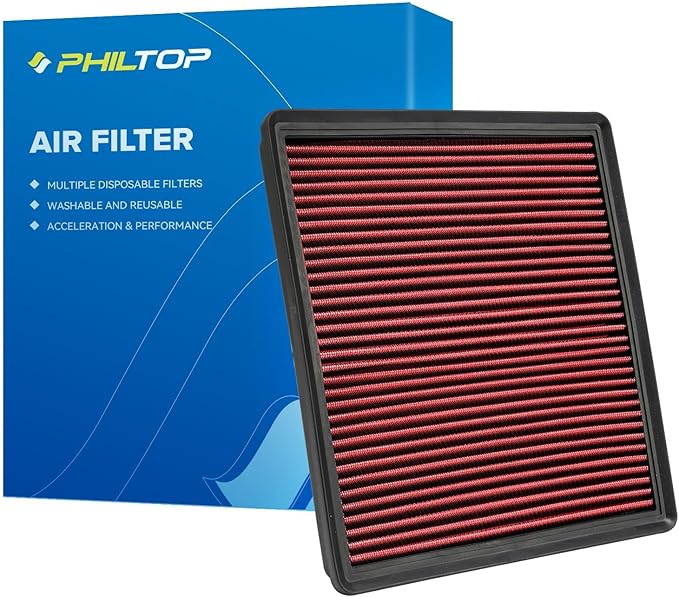 PHILTOP Engine Air Filter, Replacement Car Air Filter for CA10262, 2007-2021 Expedition, 2009-2021 F150, 2017-2021 F150