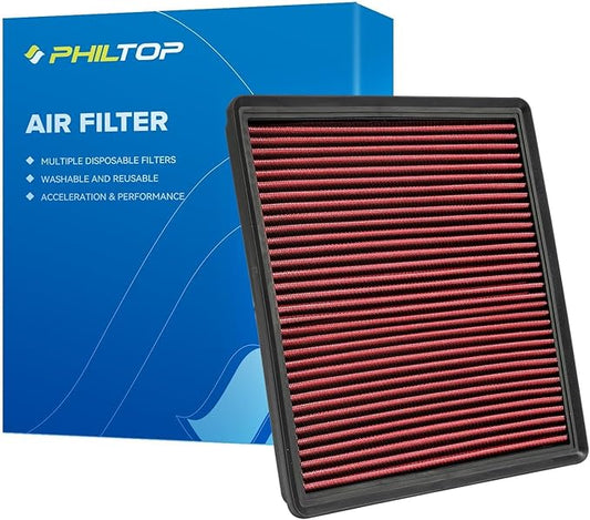 PHILTOP Engine Air Filter, Replacement Car Air Filter for CA10262, 2007-2021 Expedition, 2009-2021 F150, 2017-2021 F150