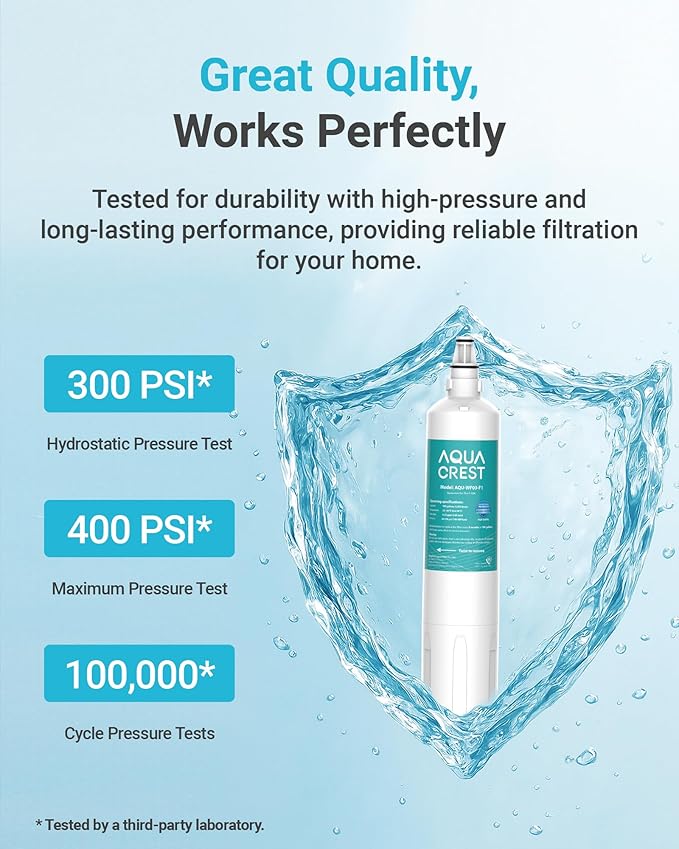 AQUACREST F-1000, 4204490 Water Filter, Replacement for InSinkErator® F-1000, Sub-Zero 4204490, 4290510,F-2000 F-3000, WCF110-L and AquaPure AP Easy C-Complete, Subzero Water Filter, NSF/ANSI 42
