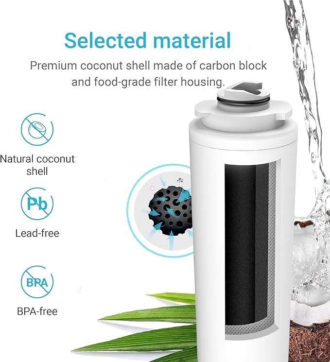 [WITH CHIP] AQUA CREST WF283-R Replacement for Elkay® 51300C, Compatible with Elkay® ezH20® and Halsey Taylor® Bottle Filling Stations, NSF/ANSI 42, Reduces Chlorine, Bad Taste & Odor, 3 Pack