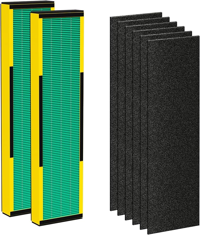 2 Pack FLT4825 Toxin Clear HEPA Filter B Replacement Fit for Germ Guardian Air Puri-fier AC4825 AC4300 AC4800 AC4900 AC4850, AC4825E Replacement Filter Fit for Germ Guardian Air Puri-fier Filter