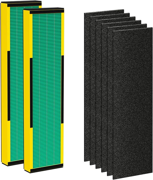 2 Pack FLT4825 Toxin Clear HEPA Filter B Replacement Fit for Germ Guardian Air Puri-fier AC4825 AC4300 AC4800 AC4900 AC4850, AC4825E Replacement Filter Fit for Germ Guardian Air Puri-fier Filter