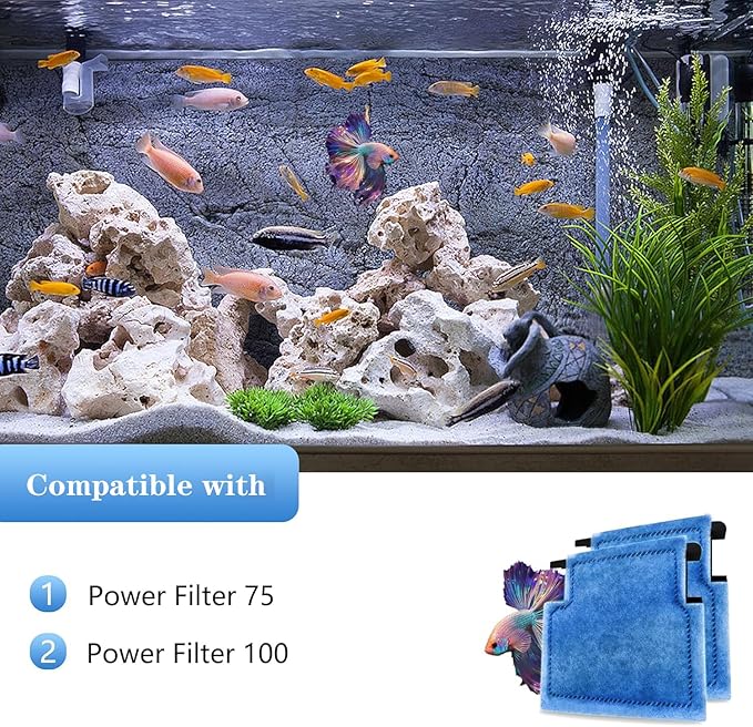 Aquarium Filter Cartridge Replacement Rite-Size A Filter Cartridges 4 Pack Compatible with Power Filters 75/100