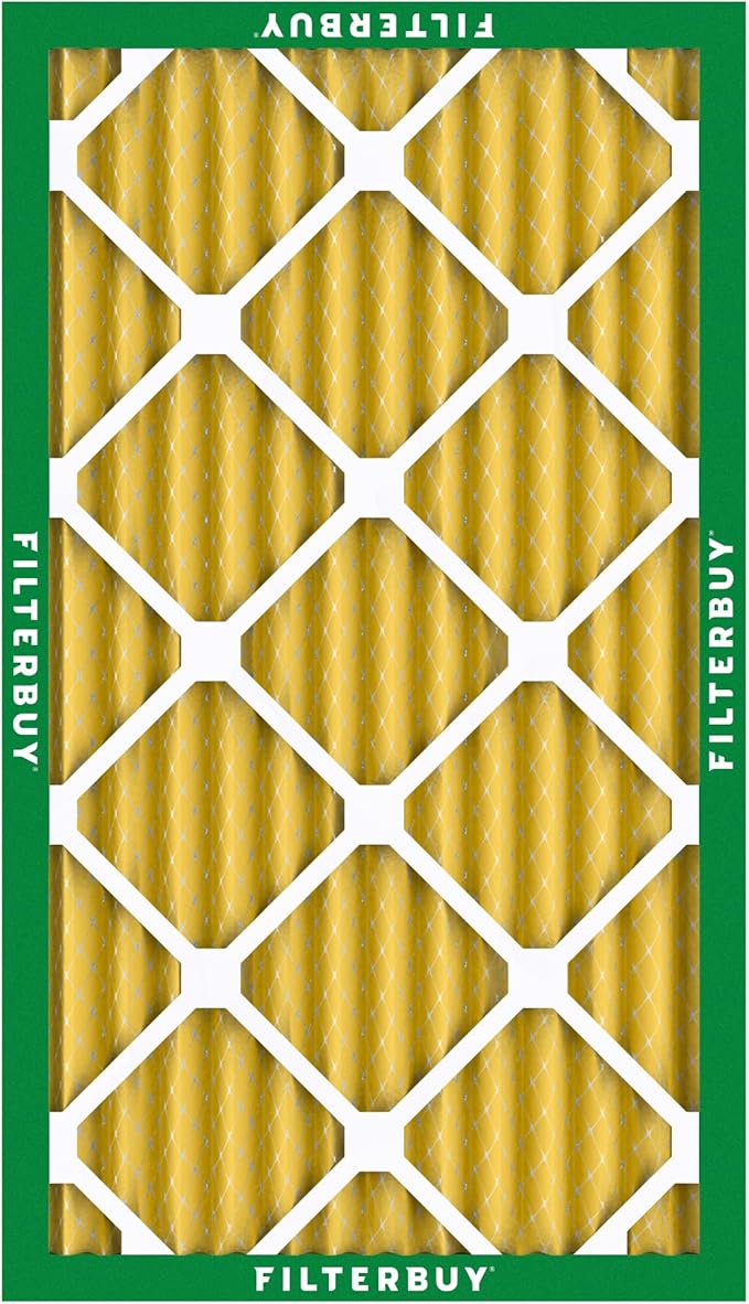 Filterbuy 16x25x2 Air Filter MERV 11 (MPR 1200) Allergen Defense Replacement (4-Pack), Electrostatic Pleated HVAC AC Furnace Filters, Made in USA (Actual Size: 15.50 x 24.50 x 1.75)