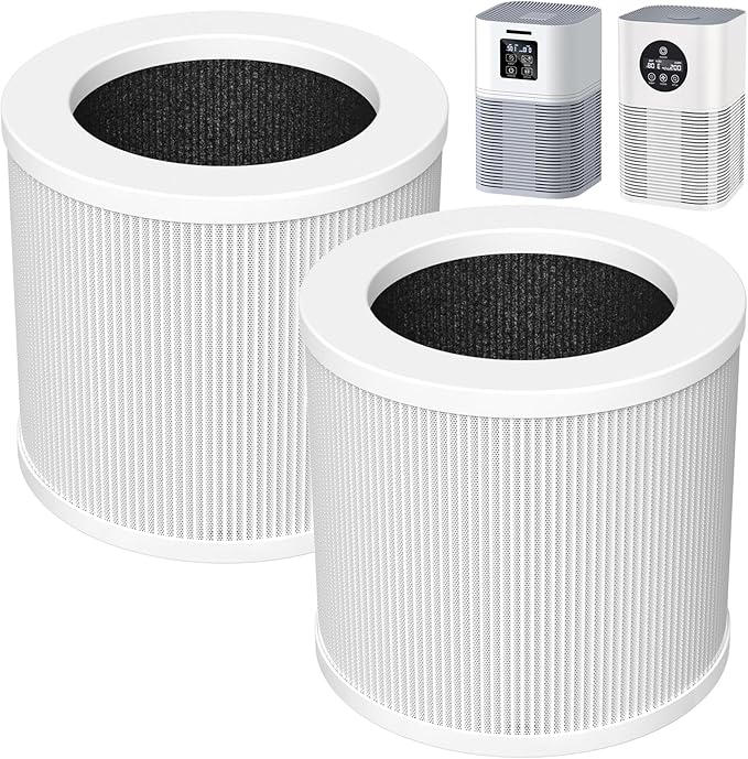 2 Pack A1 Replacement Filter Compatible with VEWIOR Air Purifier Hqsc-50, Hqkj-80, Ameifu Ap01w, Koios Hqkj-50, H13 True Hepa Filter for Vewior A1w Air Purifier