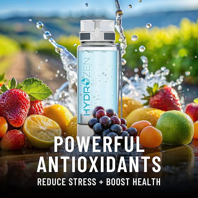 Hydrogen Water Bottle – 2-in-1 Portable Hydrogen Water Generator – Bottle with Flip Top Lid – SPE/PEM Technology – BPA-Free Tritan – Self Cleaning Function