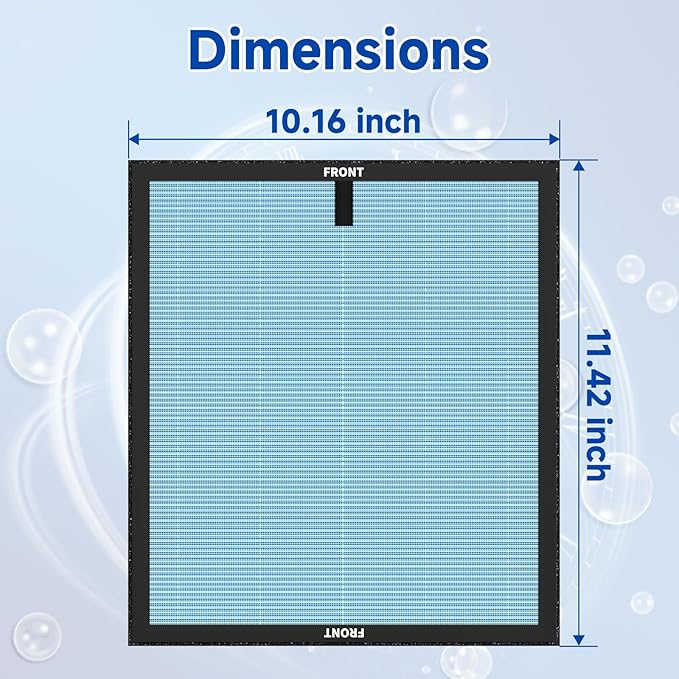 2 Pack HAP603 Replacement Filter Compatible with ECOSELF HAP603 / HAP603WF Air Puri-fier Filter, Air Puri-fiers Replacement for Home Large Room with Smart Mode, # RFHAP603, Blue