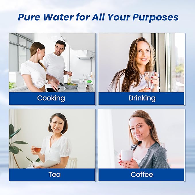 Waterspecialist WS852 Replacement for Aquasana® AQ-5300R Under Sink Water Filter, Aquasana® Filter Replacement, 600 Gallons, Reduce 99% of Chlorine, Taste and Odor, 3 Filters