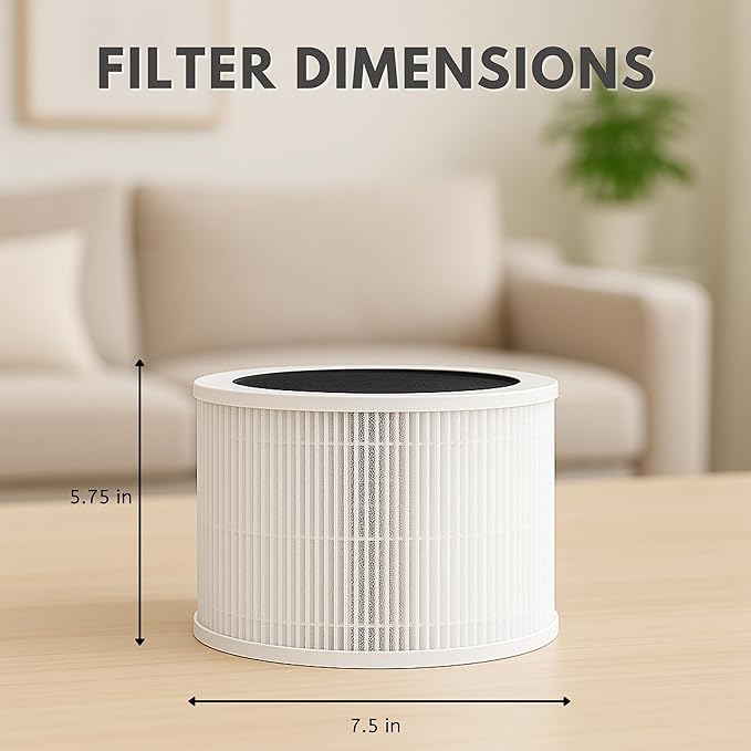 Nispira Core 300 Replacement Filters for LEVOIT Core 300 P350 Air Purifier Part Core 300-RF 3-in-1 True HEPA, 1 Pack
