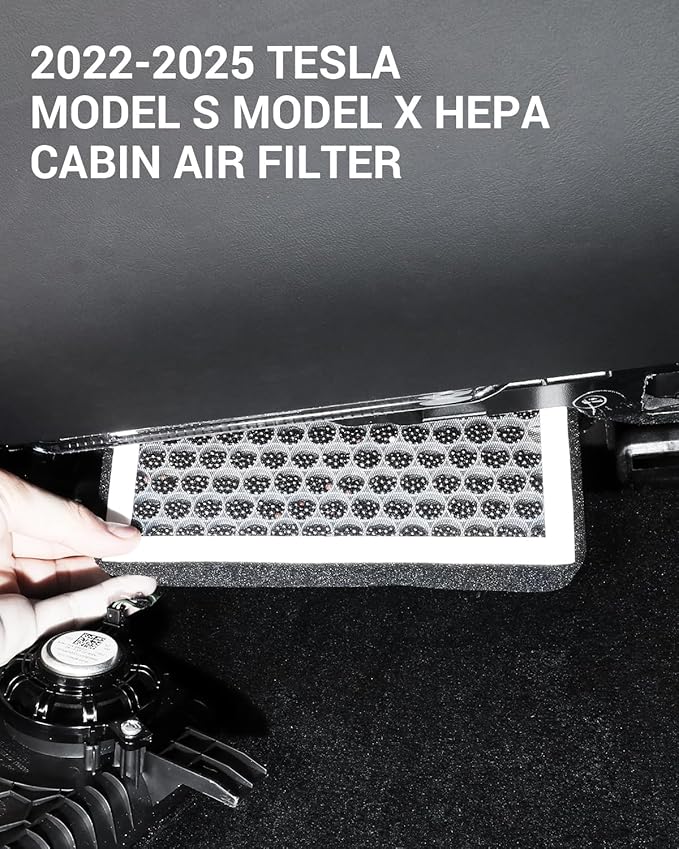 BASENOR 2026 Upgrade Tesla Model S Model X Cabin Air Filter HEPA Replacement Filter Activated Carbon Tesla Model S Plaid Model X Plaid Accessories 2022-2026