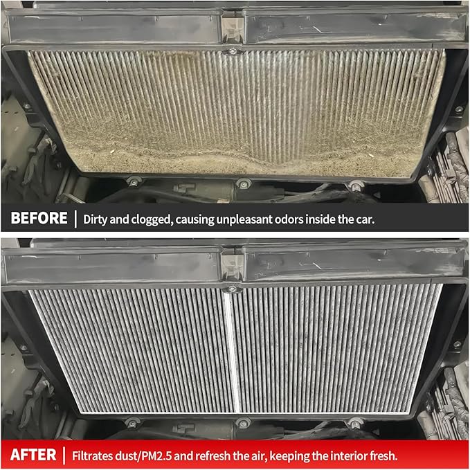 Air Filter Compatible with Tesla Model S 2016 2017 2018 2019 2020 Cabin Air Filter HEPA Air Intake Filter Replacement with Activated Carbon