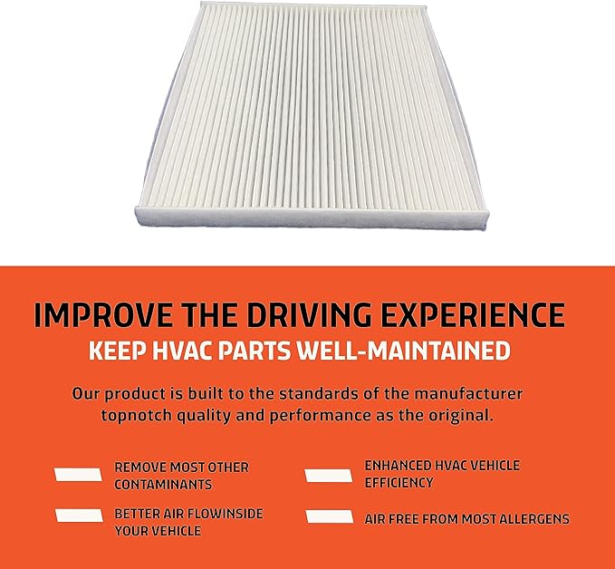 Cabin Air Filter Replacement - Pack of 1 - Made in USA - Compatible with 2019-2023 Jeep Cherokee 2.0L, 2.4L & 3.2L, 1998-2000 Lexus GS300 3.0L & GS400 4.0L - Replaces O.E. 68410725AA, 68410725AB