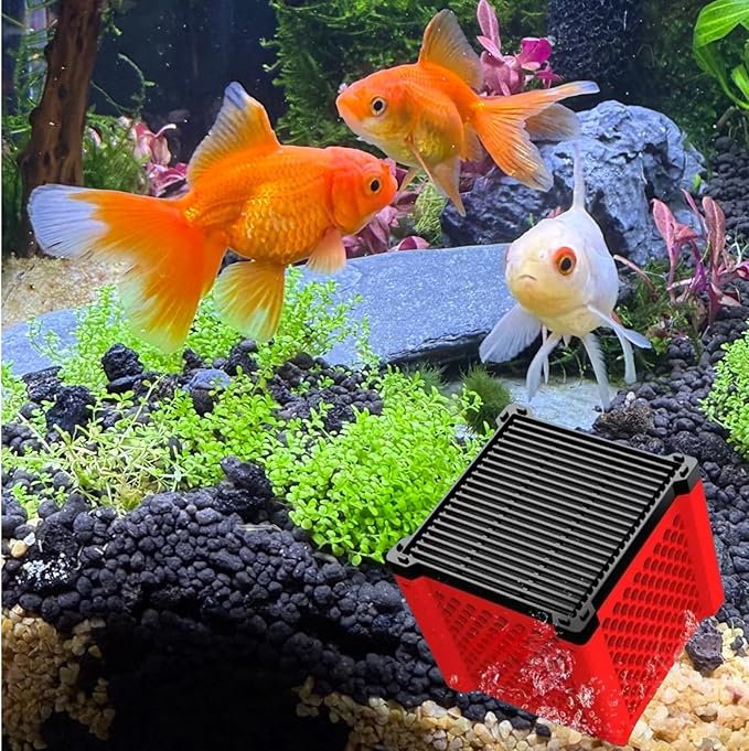 Pure Cube Water Trough Filter 2.0 Eco Aquarium Water Purifier Cube with Honeycomb Charcoal for Fish Tanks, Horse Troughs, Livestock & Stock Tanks (Red, 1PCS)