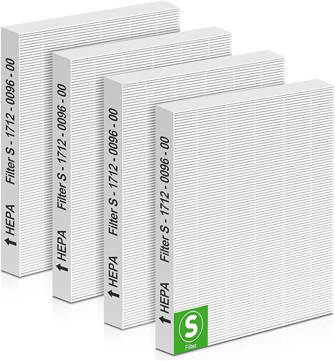 C545 Replacement Filter Compatible with Winix C545 Air Purifier, 4 Pack C545 True HEPA Type S, Part Number 1712-0096-00