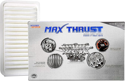 Spearhead MPG Defense Max Thrust Engine Air Filter For All Mileage Vehicles, Fits Like OEM, Restores MPG & Acceleration (MT-482B)