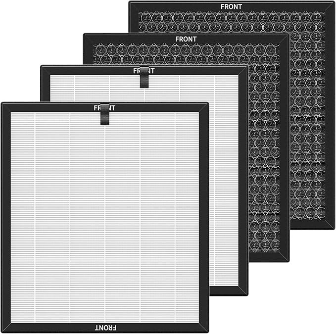 AP303/AP304 Replacement Filter Compatible with DAYETTE & FRESHDEW AP303/AP304, 3-in-1 Filtration System Filters with Activated Carbon for Dust, Pet Dander (Original Filter)