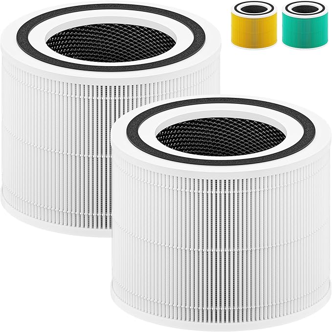 240 True HEPA Replacement Filter 14 Compatible with Puroair 240 Air Purifier, 3-in-1 High-Efficiency HP-14 True HEPA with Activated Carbon Filter, 2 Pack, White