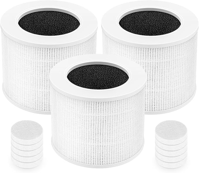 Core Mini Replacement Filter Compatible With LEVOIT Core Mini-P Air Purifier, 3-IN-1 Hepa Air Filter, Core Mini-RF Filter With 10 Pack Aroma Pads, 3-Pack