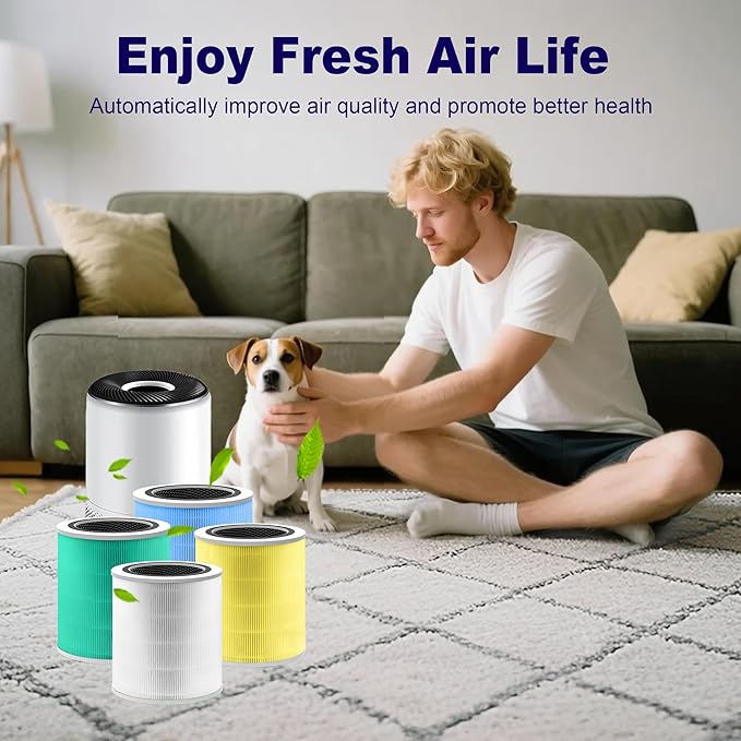 Core 400S Toxin Absorber Replacement Filter for LEVOIT Core 400S and Core 400S-P Smart WiFi Air Purifier, 3-in-1 H13 True HEPA Activated Carbon Filter, Core 400S-RF-TX (LRF-C401-P-GUS), Green, 2 Pack