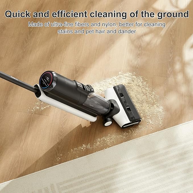 Vacuum Mop Replacement Parts Compatible with Tineco Roller Brush Replacement, Suitable with FLOOR ONE S5, FLOOR ONE S5 Pro Cordless Vacuum Cleaner, Set Includes 2 Roller Brushes and 5 Vacuum Filters