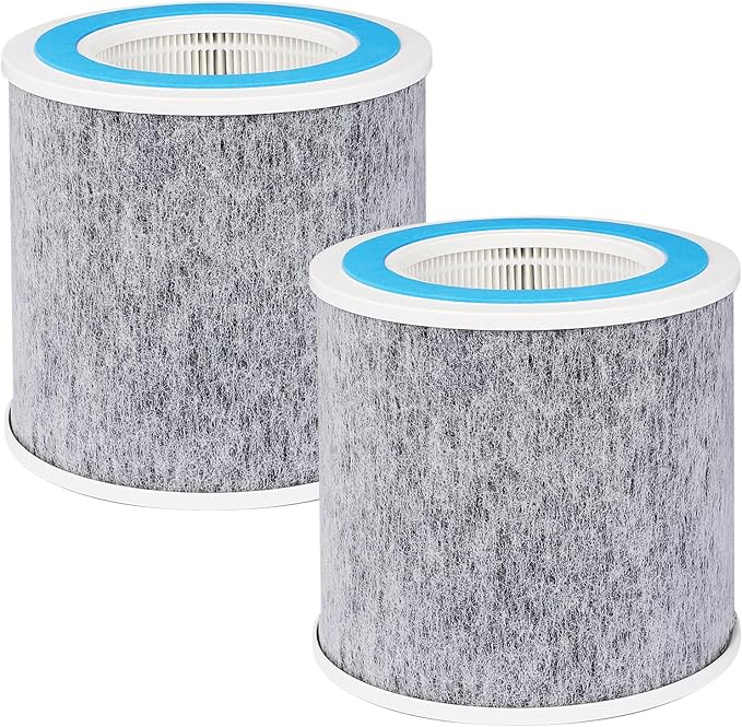 2 Pack HP102 Replacement Filter Compatible with Shark HP100 HP130 HP132 HP152 HC450 HC451 HC452 HC455 Air Purifier, H13 True HEPA,Compare Part # HE1FKPET, HE1FKBAS