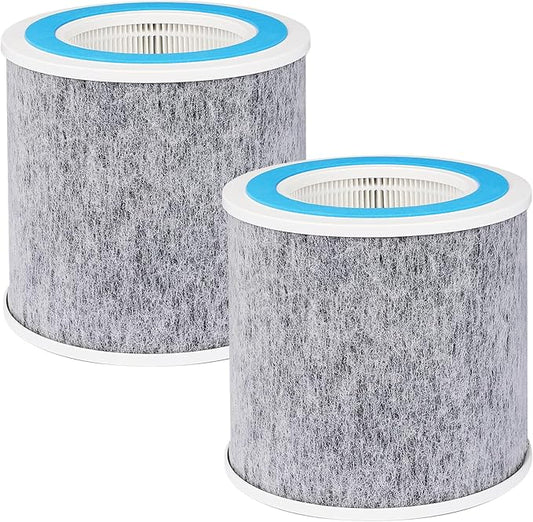 2 Pack HP102 Replacement Filter Compatible with Shark HP100 HP130 HP132 HP152 HC450 HC451 HC452 HC455 Air Purifier, H13 True HEPA,Compare Part # HE1FKPET, HE1FKBAS