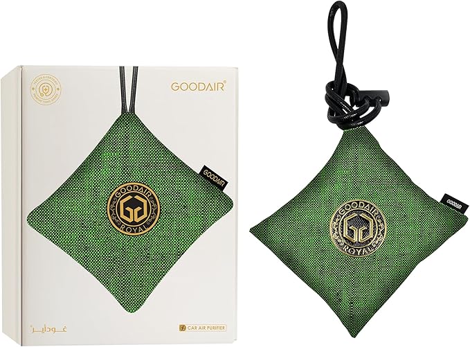 GOODAIR HEPA Car Air Purifier Bag & Pouch | 75g Activated Carbon Filter, Absorb Toxic Gases, 2.0 Premium Certified Air Purifier, Suitable for All Cars, 24/7 Air Purification - Forest Green