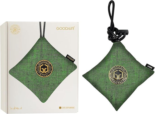 GOODAIR HEPA Car Air Purifier Bag & Pouch | 75g Activated Carbon Filter, Absorb Toxic Gases, 2.0 Premium Certified Air Purifier, Suitable for All Cars, 24/7 Air Purification - Forest Green