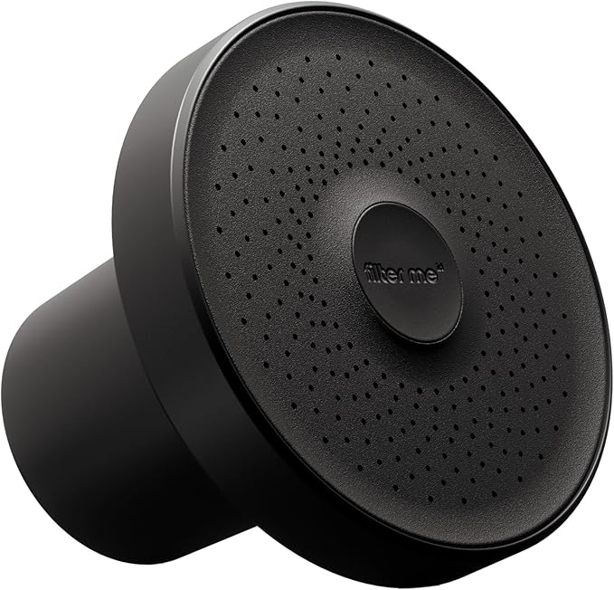 Black Filtered Showerhead - High-Pressure Shower Head with Advanced Water Filtration - Removes Chlorine & Impurities for Softer Skin & Healthier Hair - Easy to Install