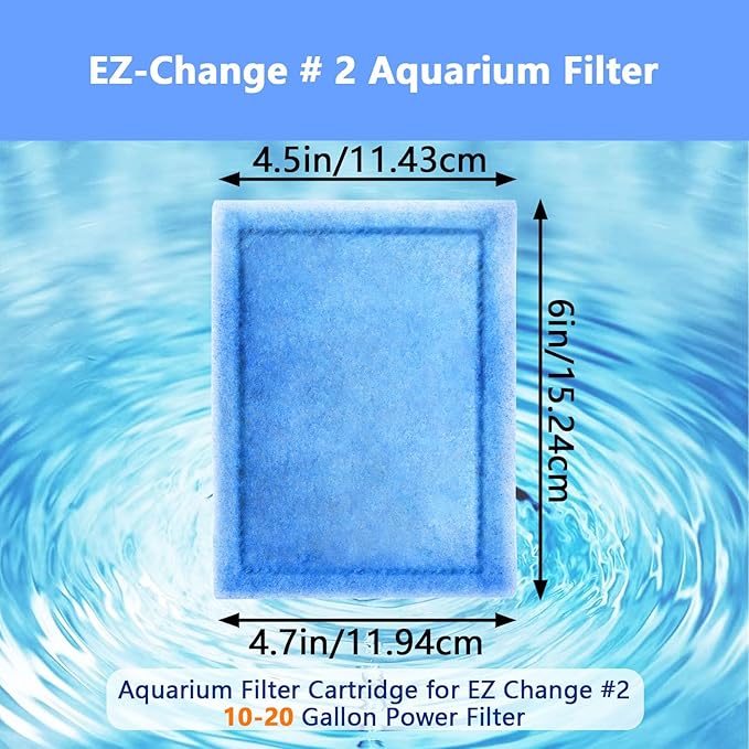 12 Pcs Aquarium Filter Cartridge,Compatible for Aqua-Tech 10-20 Power Filters, Replacement for AquaTech EZ-Change # 2