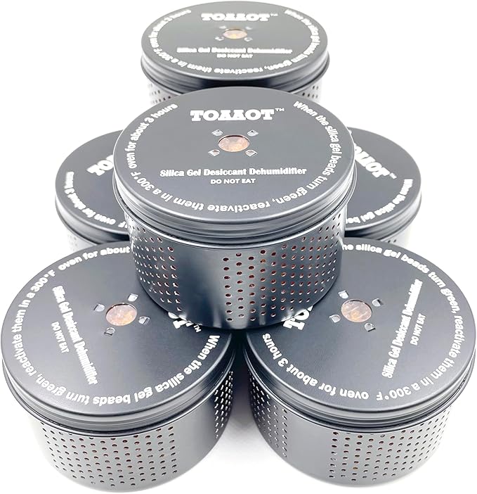 Gun Safe Dehumidifier, Moisture Absorbers, TOAAOT 200g Silica Gel Canister for Gun Case, Tool Box (6 Units)