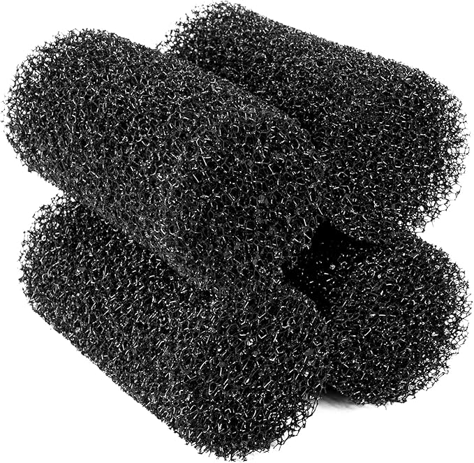 4 PCS Internal Filter Sponge Foam, Aquarium Bio Sponge Rolls of Fish Tank Filter Accessories 4.5" x 2"