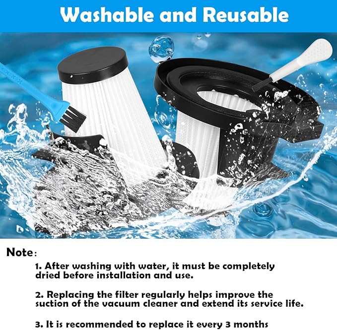 Filter Replacement Compatible with IonVac ZipVac 8842 8200 Handheld Vacuum Cleaner