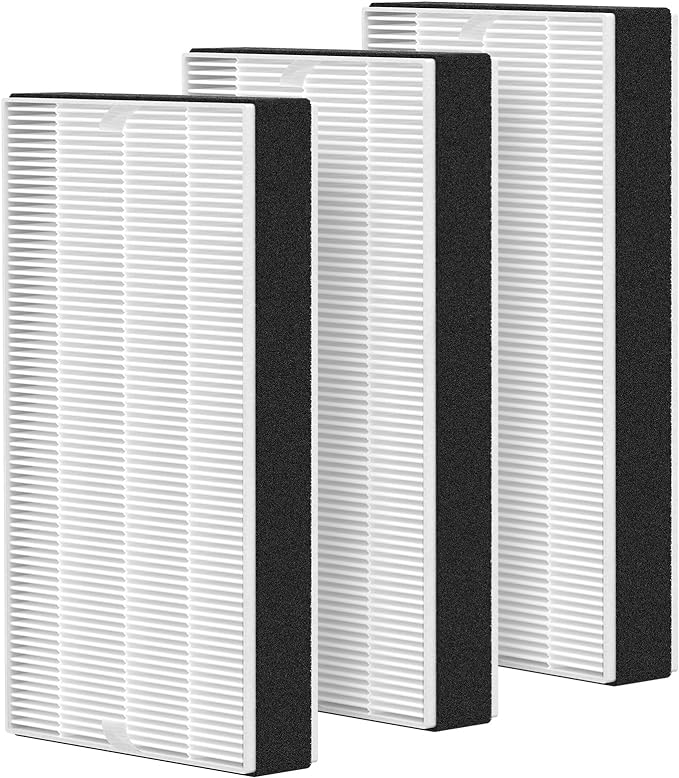 3 Pack F1 Filter Replacement Compatible with 3M Filtrete Room C01 T02 Air Purifier for Models FAP-C01-F1, FAP-T02-F1, FAP-C01BA-G1, FAP-T02WA-G1 and FAP-ST02N, F1 HEPA Replacement Filter