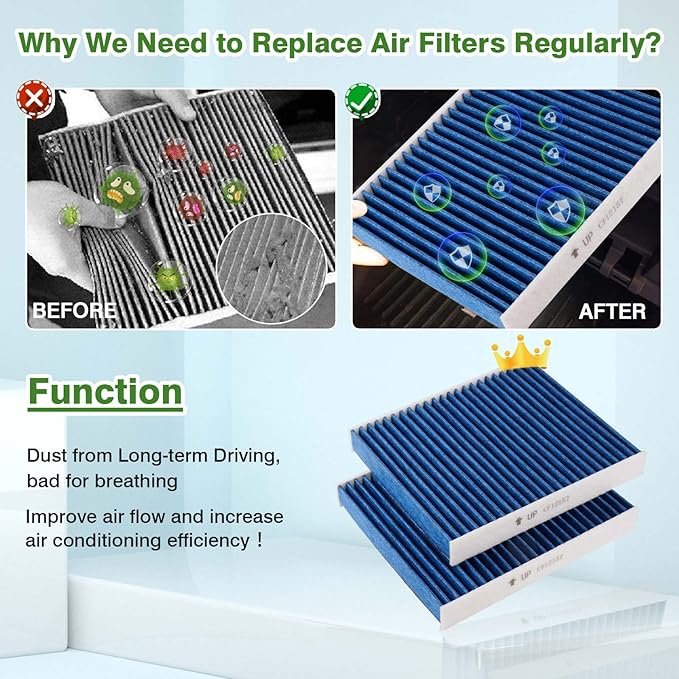 4-Pack HEPA Cabin Air Filter Fits for Mazda CX-9 Toyota RAV4 Corolla Camry Highlander Lexus RX350 Activated Carbon Cabin Filter CF12157 Replacement Accessories