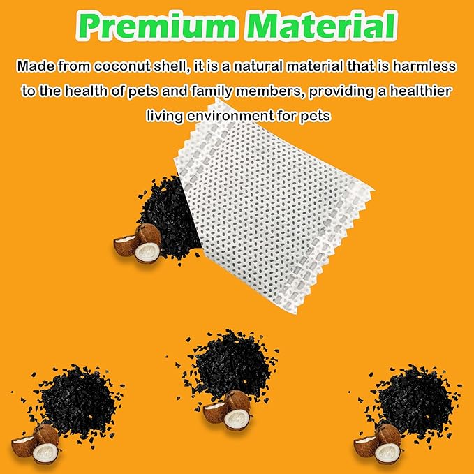 12 Pack Activated Charcoal Filters Refills for Meowant Automatic Litter Box, Pet Odor Eliminator for Meowant Self-Cleaning Cat Litter Box