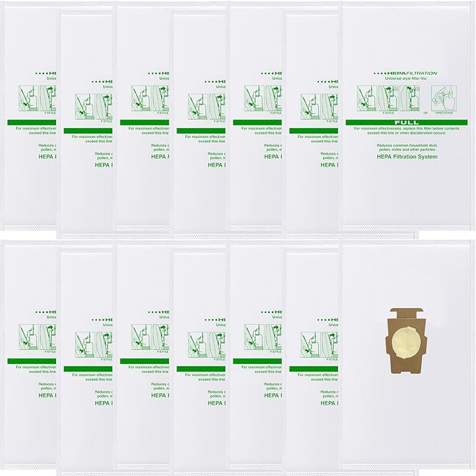 14 Pack 204814 Micron Magic HEPA Filter Plus Bags fit for kirby Part 205811 204814 204811 Universal Cloth Bags and All Kir-by Sentria Vacuum G Series, Avalir Models