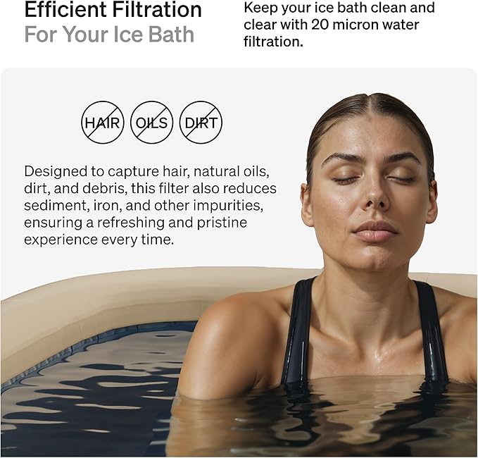 Cold Plunge Filter for Ice Bath Chiller 10" x 2.5" (6 Pack) 20 Micron Water Filter Replacement Cartridge Compatible with 10" Ice Bath Tub and Chiller Water Filter Housing 10 x 2.5 inch Water Filters