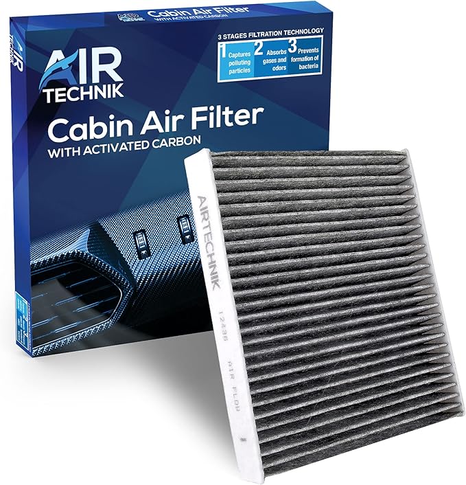 AirTechnik CF12436 Cabin Air Filter w/Activated Carbon | Fits 2016-2026 Select Subaru Ascent, Crosstrek, Impreza, Legacy, Outback, XV, Toyota, C-HR, Corolla, Prius, RAV4, Venza - 72880-FL00A