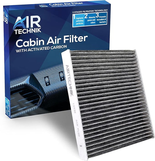 AirTechnik CF12436 Cabin Air Filter w/Activated Carbon | Fits 2016-2026 Select Subaru Ascent, Crosstrek, Impreza, Legacy, Outback, XV, Toyota, C-HR, Corolla, Prius, RAV4, Venza - 72880-FL00A
