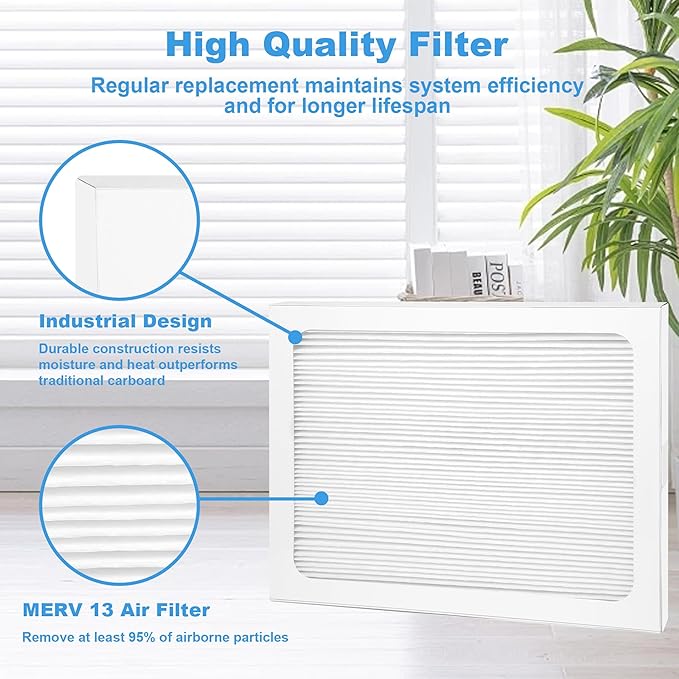 9 x 11 x 1 Dehumidifier Filter MERV 13 Compatible with Santa Fe Compact70, Ultra70, Element, Compact2, UA 65H dehumidifier Models, 4 Packs